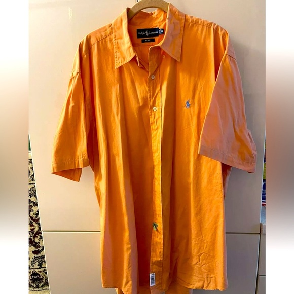 Ralph Lauren Orange Shirt short sleeves size XL - Picture 1 of 2